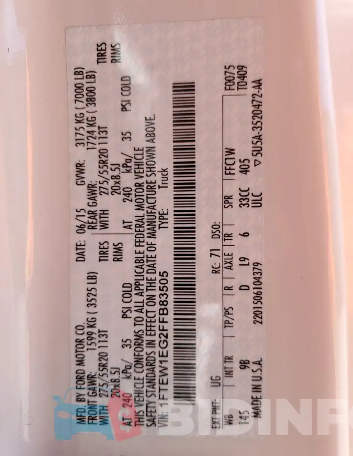 1FTEW1EG2FFB83505 Photo# 13