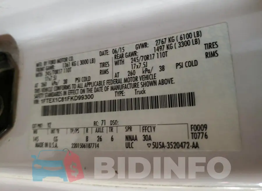 1FTEX1C81FKD99300 Photo# 12