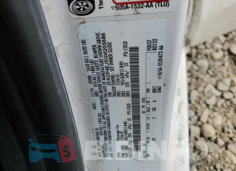 3FADP4EJ5GM205686 Photo# 12