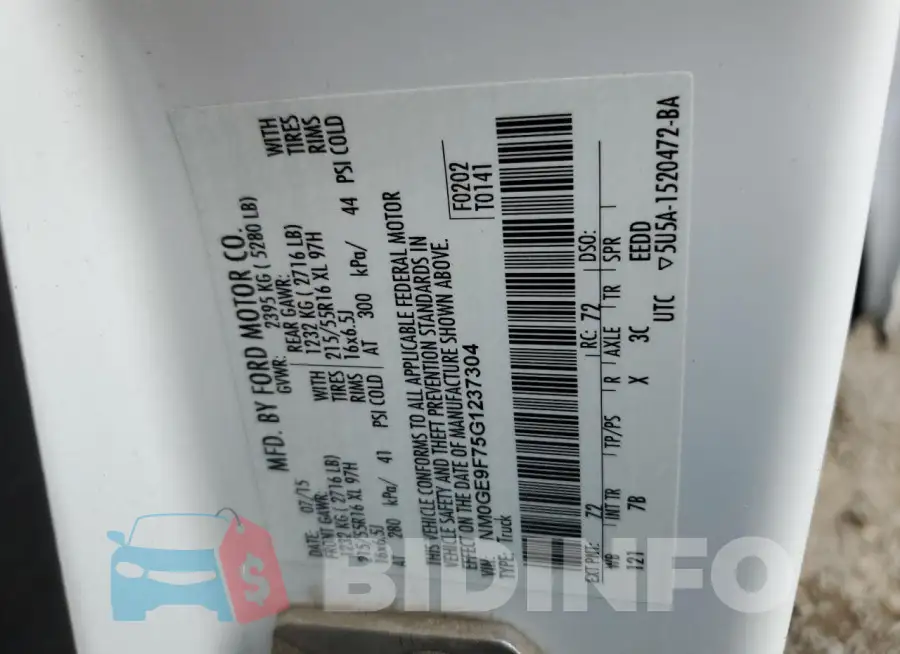 NM0GE9F75G1237304 Photo# 13