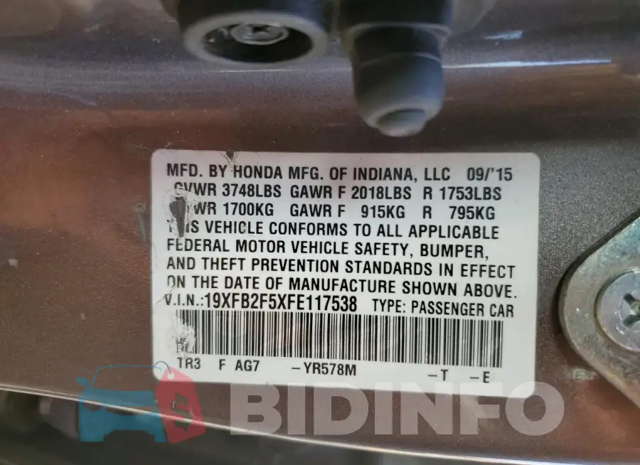 19XFB2F5XFE117538 Photo# 12