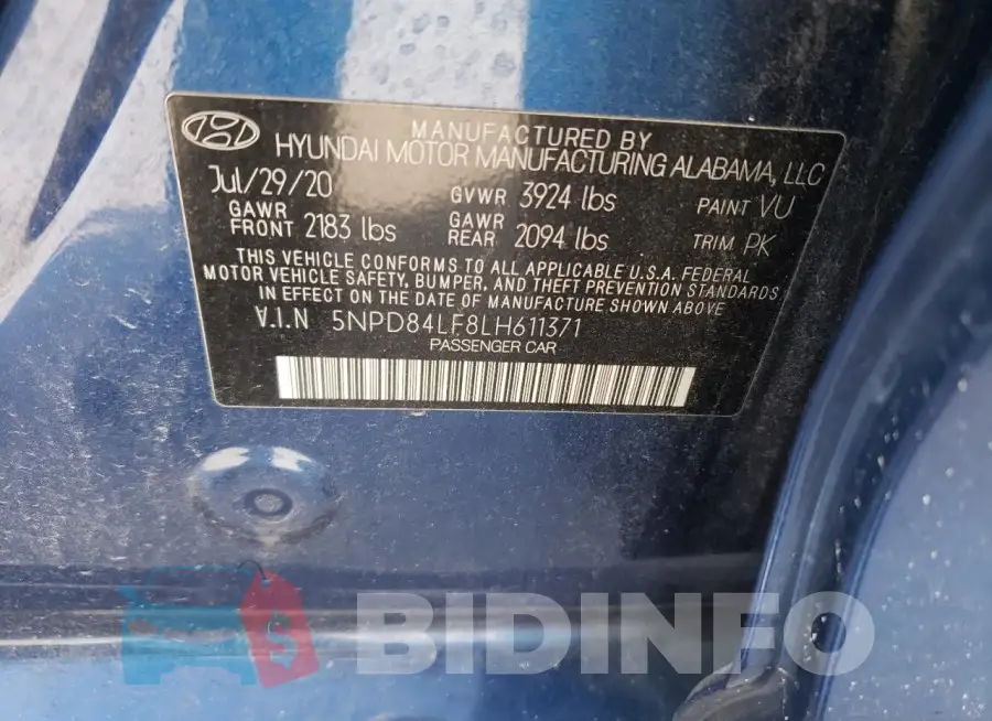 5NPD84LF8LH611371 Photo# 13