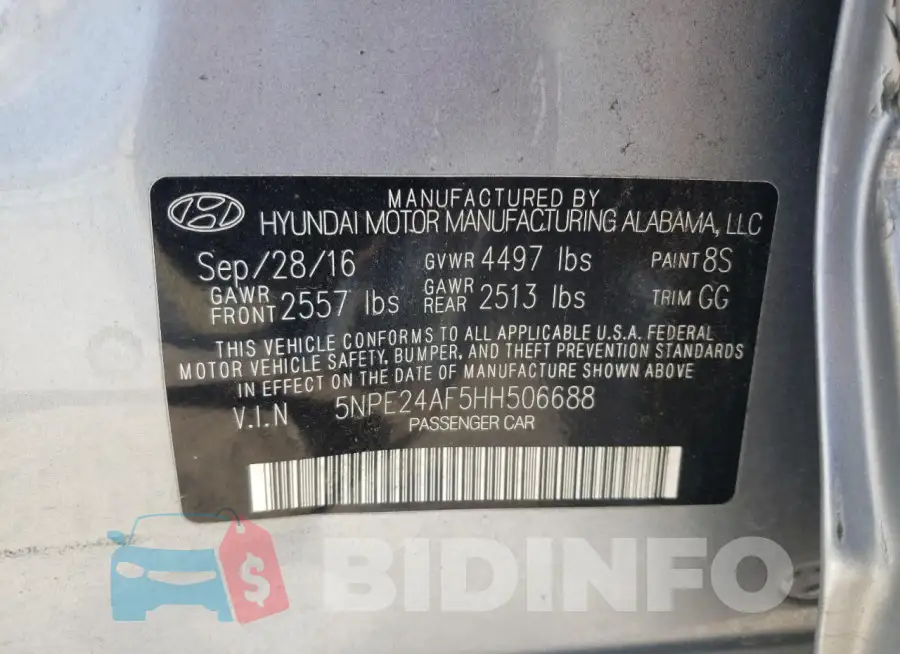 5NPE24AF5HH506688 Photo# 12