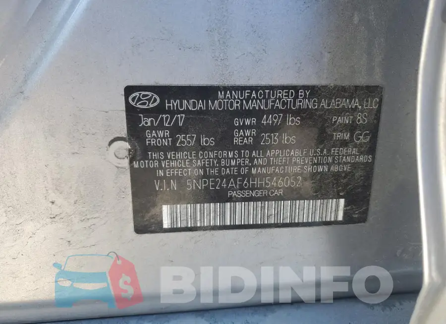 5NPE24AF6HH546052 Photo# 12