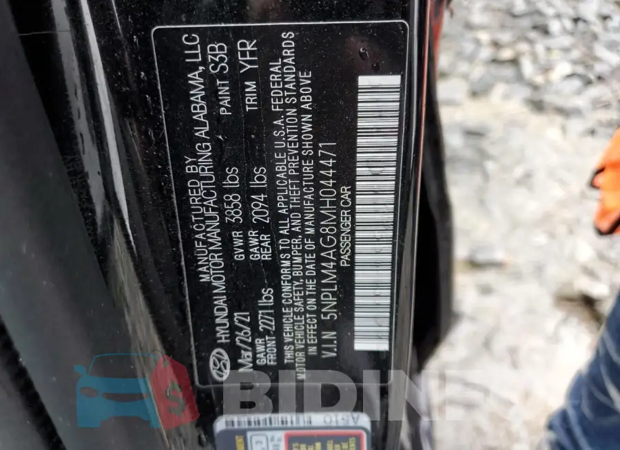 5NPLM4AG8MH044471 Photo# 12
