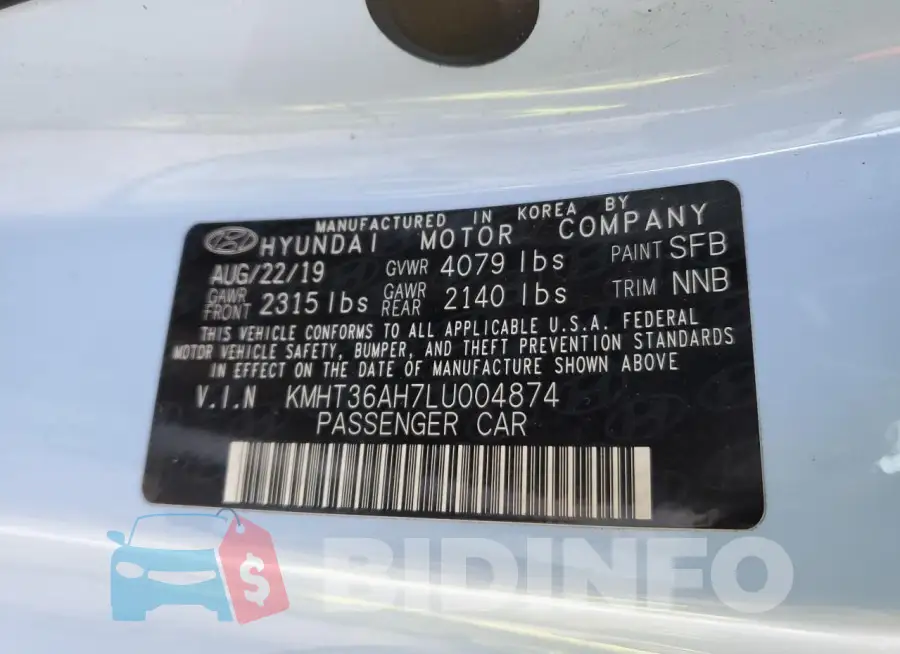 KMHT36AH7LU004874 Photo# 13