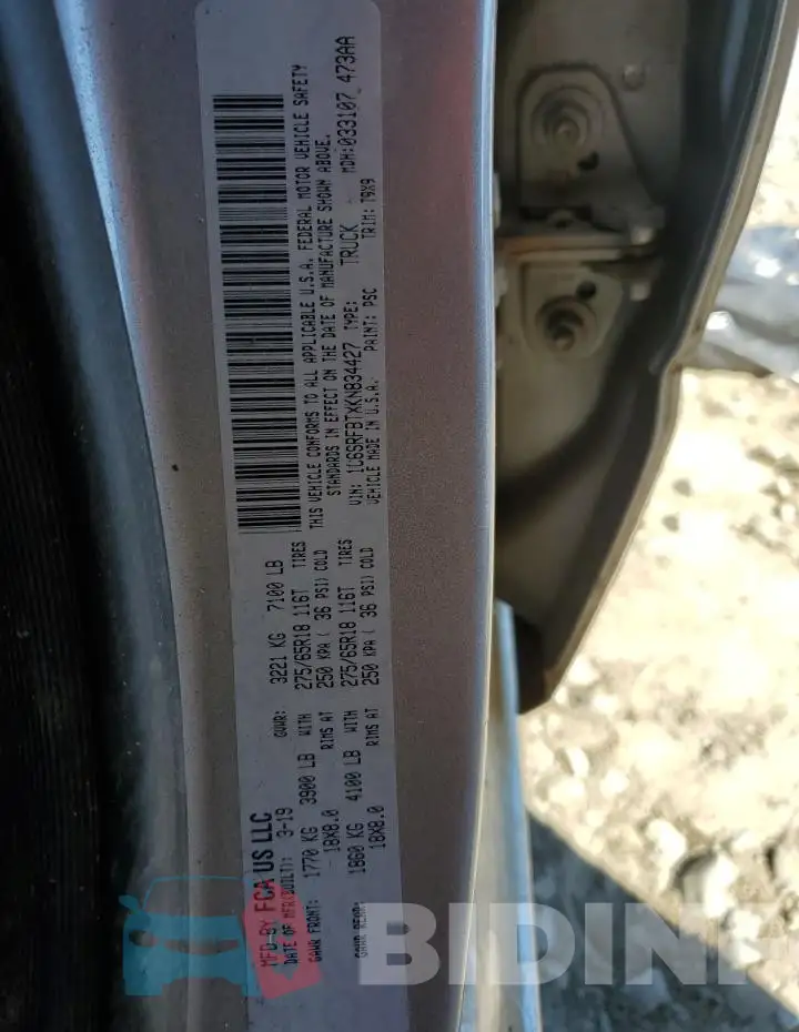 1C6SRFBTXKN834427 Photo# 12