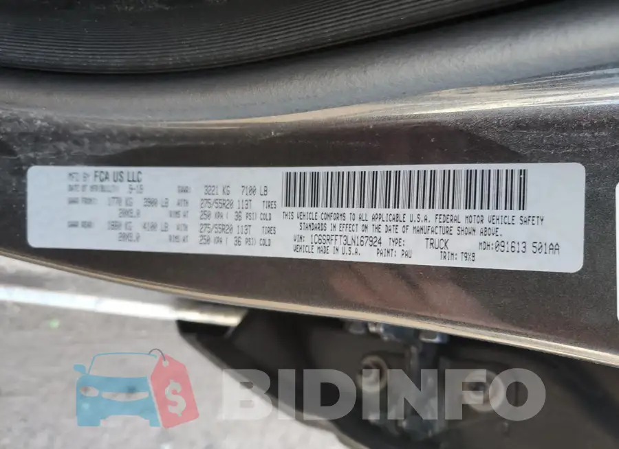 1C6SRFFT3LN167924 Photo# 12