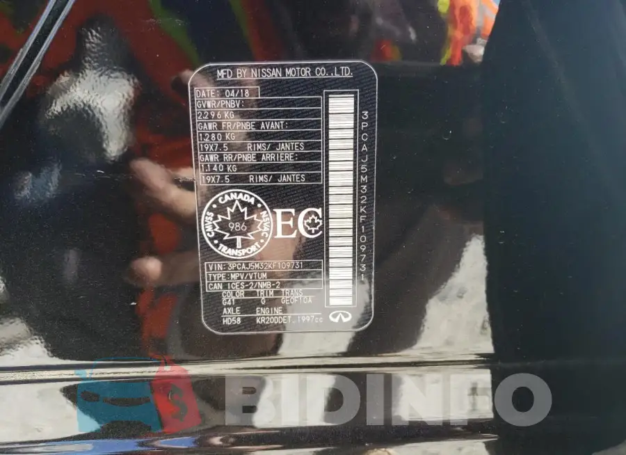 3PCAJ5M32KF109731 Photo# 13