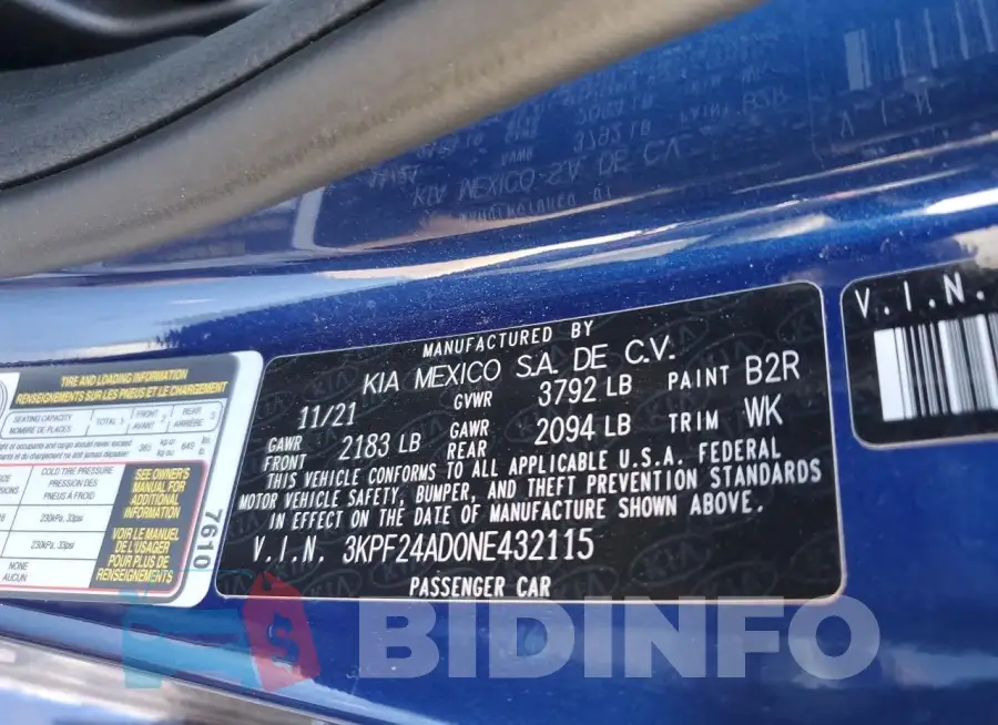 3KPF24AD0NE432115 Photo# 13