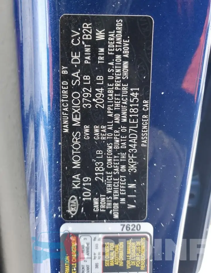 3KPF34AD7LE181541 Photo# 13