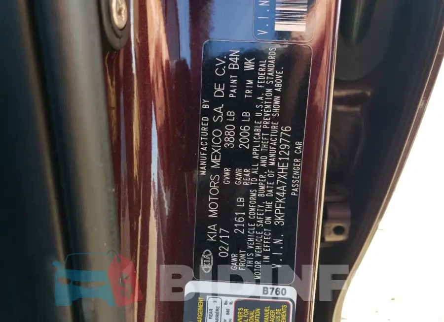 3KPFK4A7XHE129776 Photo# 12