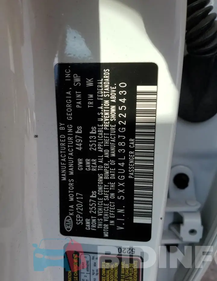 5XXGU4L38JG225430 Photo# 12