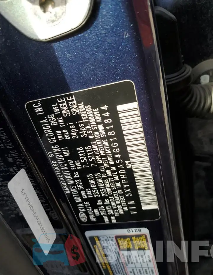 5XYPHDA54GG181844 Photo# 13