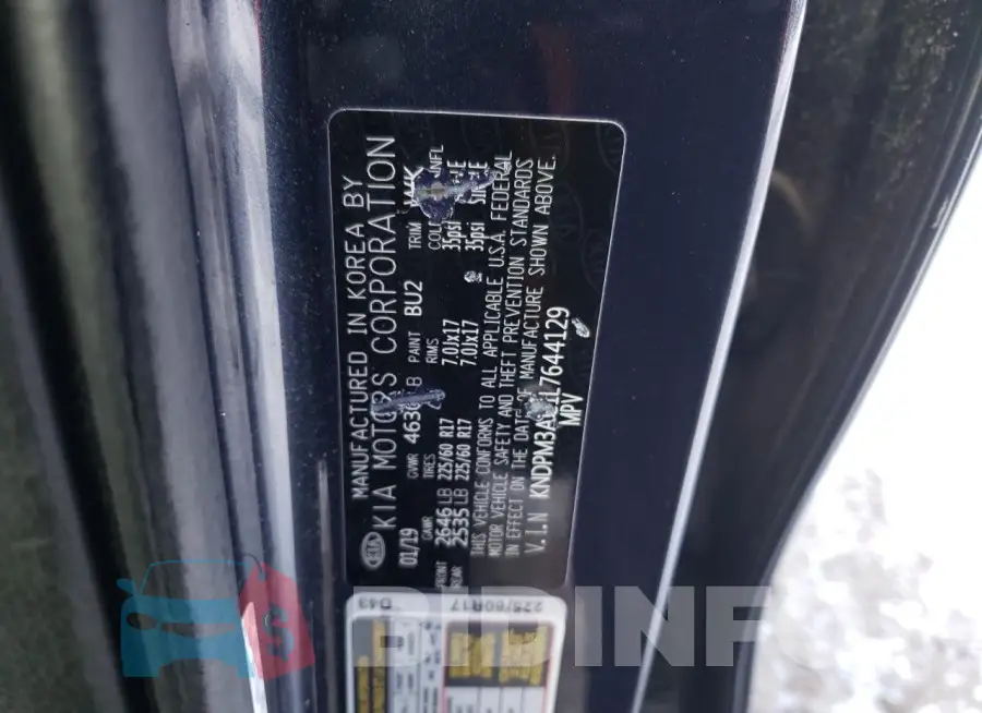 KNDPM3AC1L7644129 Photo# 13