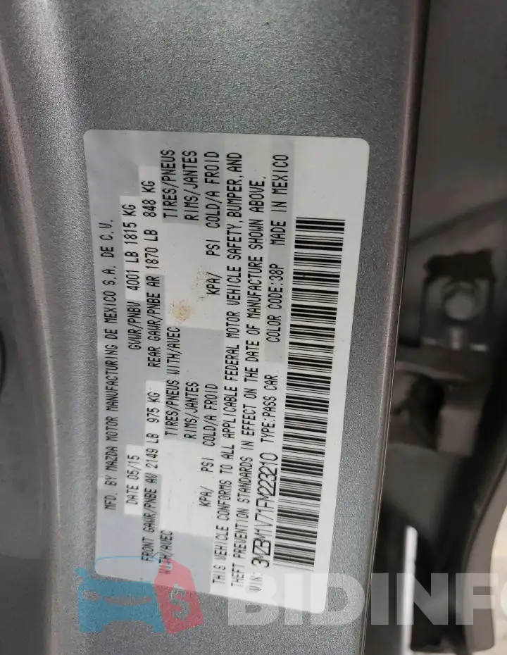 3MZBM1V71FM223210 Photo# 12