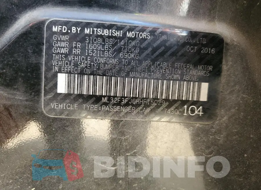 ML32F3FJ6HHF15029 Photo# 13