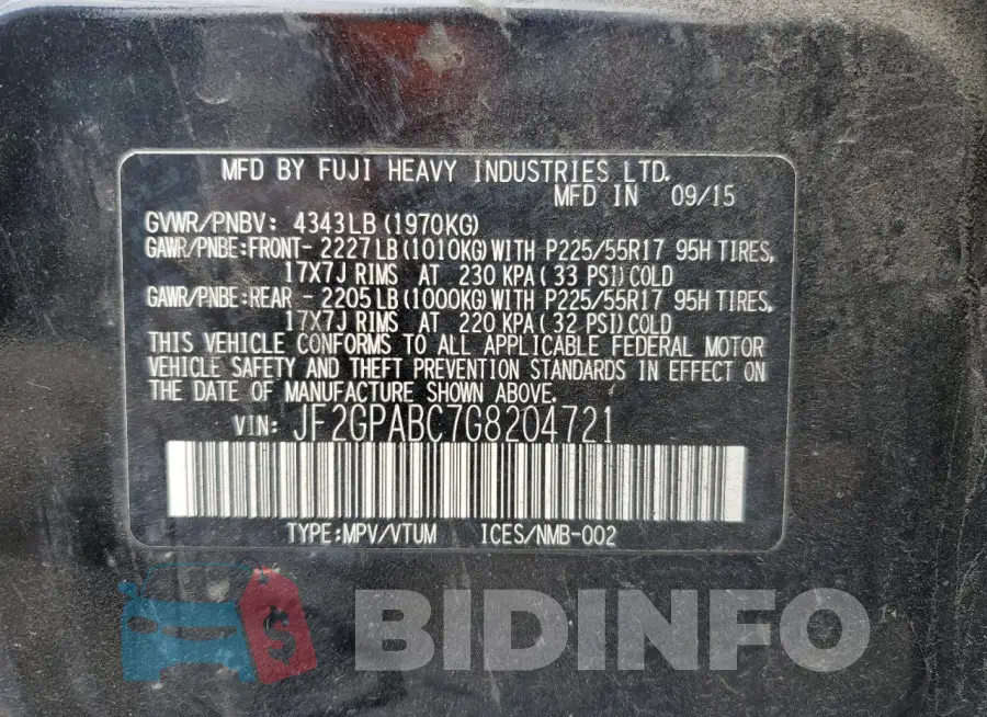 JF2GPABC7G8204721 Photo# 13