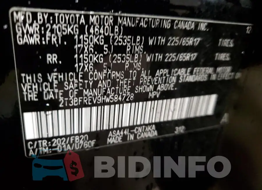 2T3BFREV9HW584728 Photo# 13