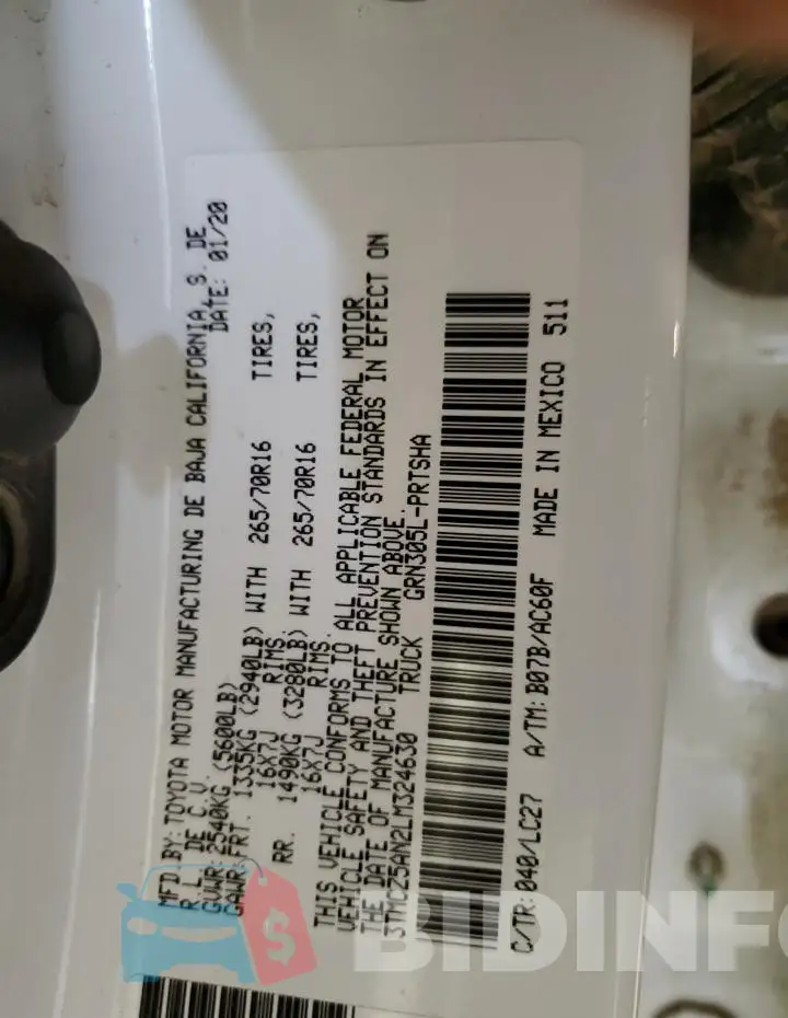 3TMCZ5AN2LM324630 Photo# 12