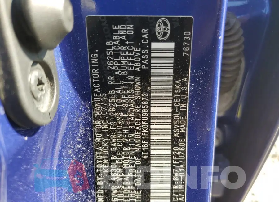 4T1BF1FK0FU985872 Photo# 12
