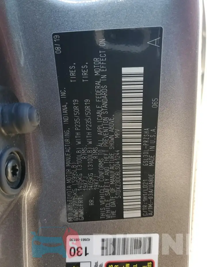 5TDXZ3DC6LS041244 Photo# 13