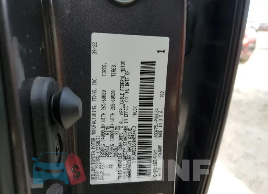 5TFJA5DB6NX054413 Photo# 12