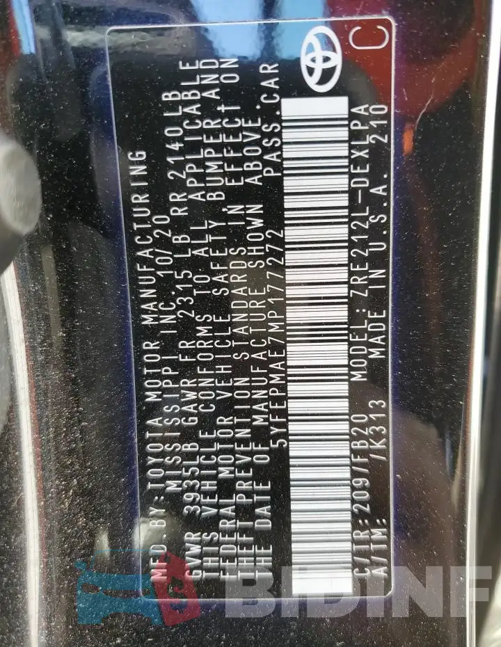 5YFEPMAE7MP177272 Photo# 12