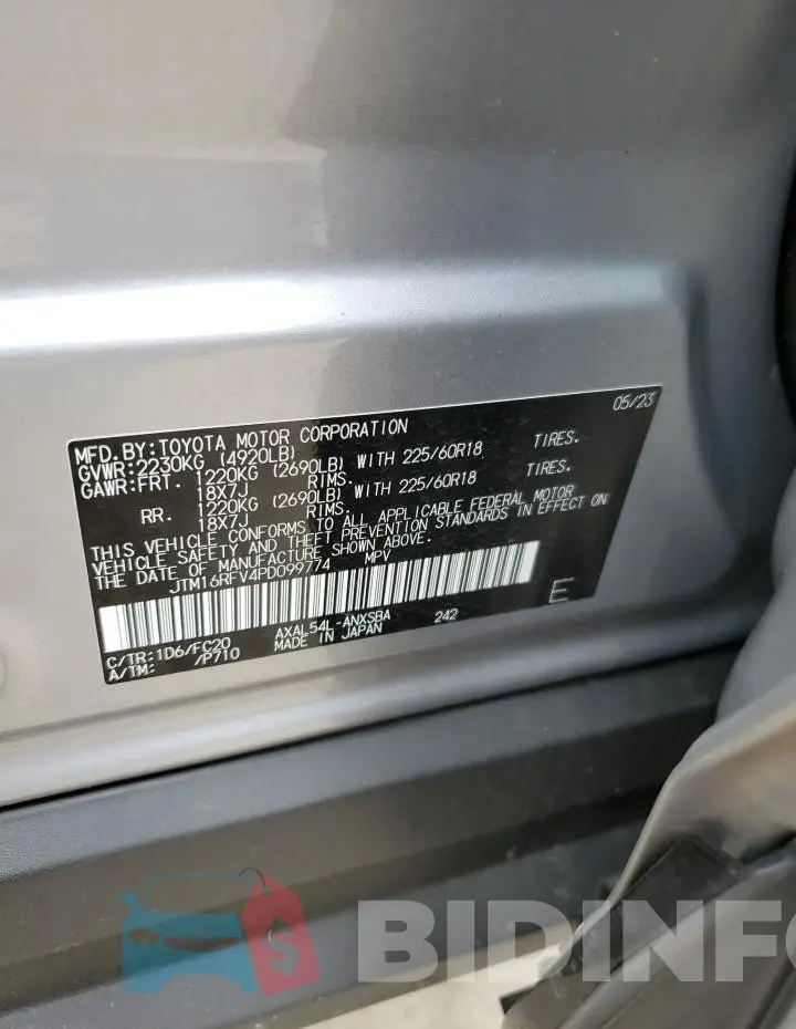 JTM16RFV4PD099774 Photo# 12
