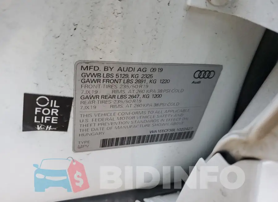 WA1EECF38L1022427 Photo# 13