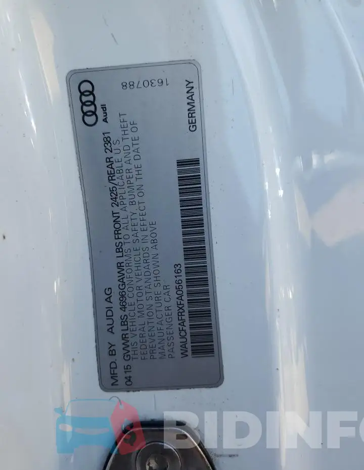 WAUCFAFRXFA056163 Photo# 12