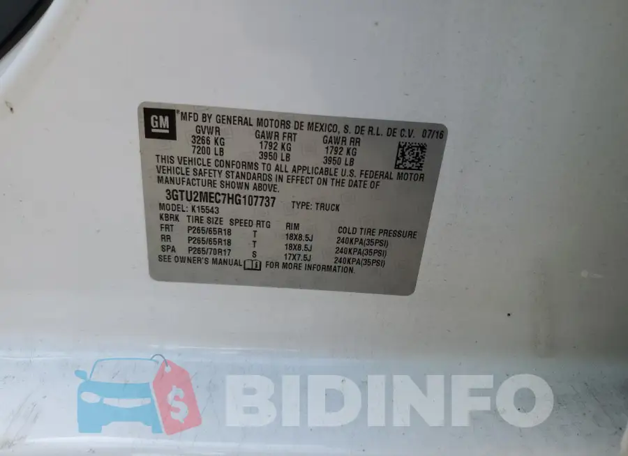 3GTU2MEC7HG107737 Photo# 12