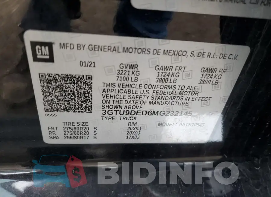 3GTU9DED6MG232145 Photo# 12