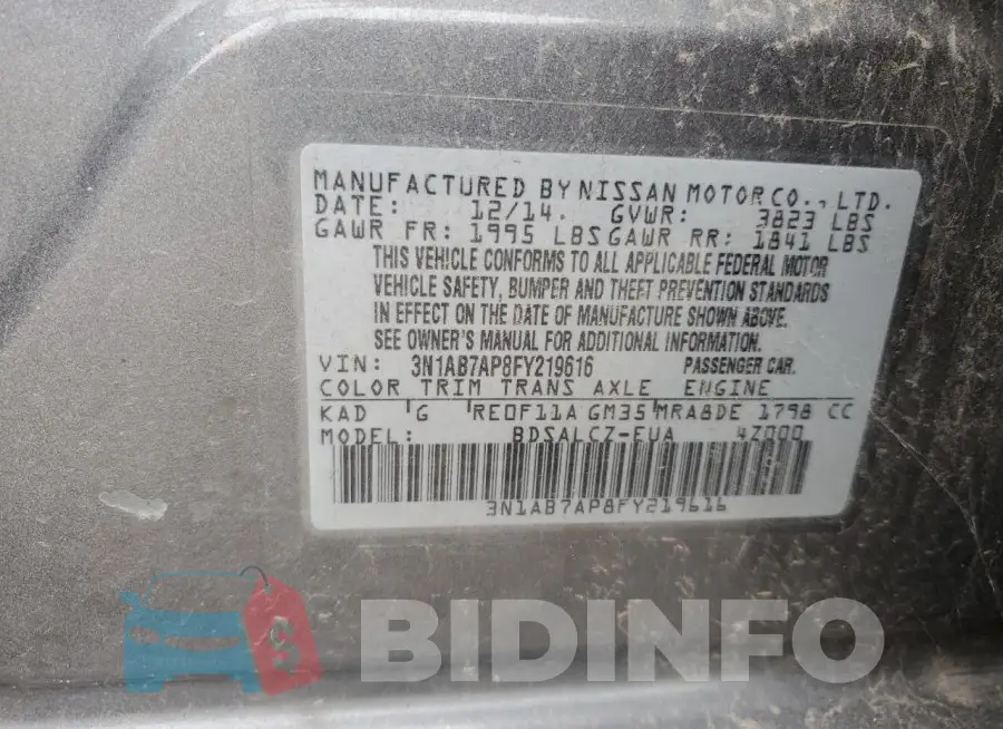 3N1AB7AP8FY219616 Photo# 12