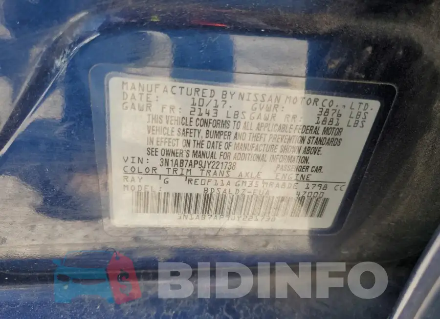 3N1AB7AP9JY221738 Photo# 12