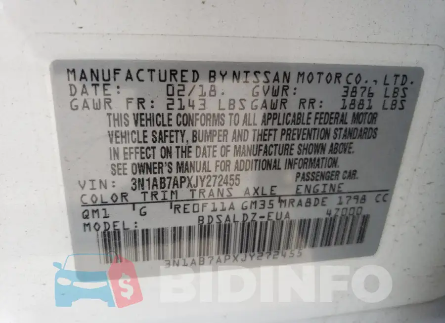 3N1AB7APXJY272455 Photo# 13
