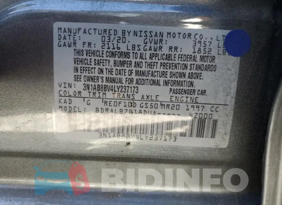 3N1AB8BV4LY237173 Photo# 13