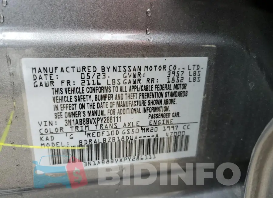3N1AB8BVXPY286111 Photo# 12