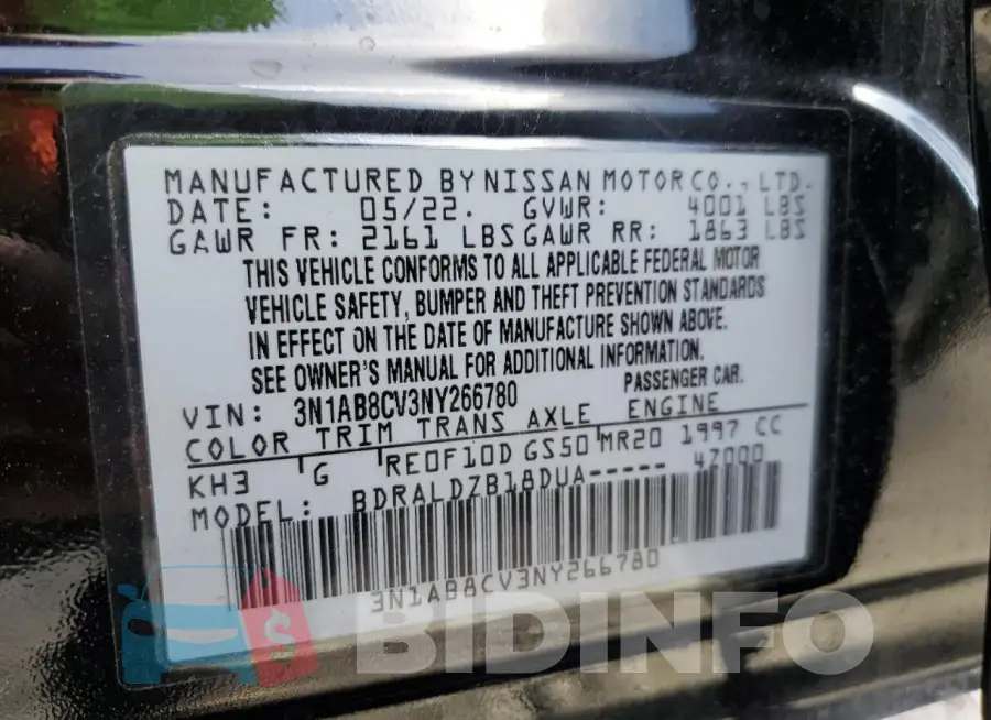 3N1AB8CV3NY266780 Photo# 12
