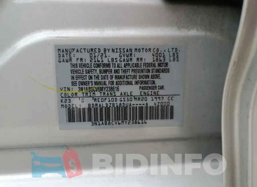 3N1AB8CV6MY238616 Photo# 12