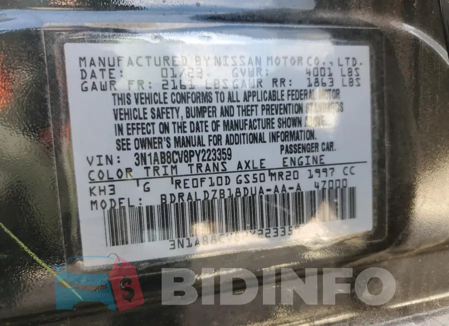 3N1AB8CV8PY223359 Photo# 12
