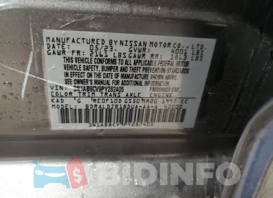 3N1AB8CV9PY282405 Photo# 12