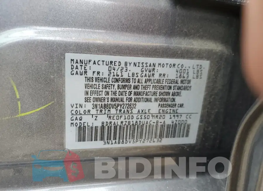 3N1AB8DV5PY272632 Photo# 12