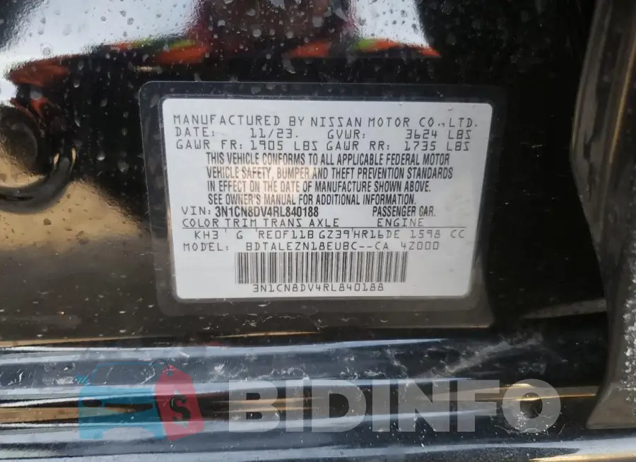 3N1CN8DV4RL840188 Photo# 12
