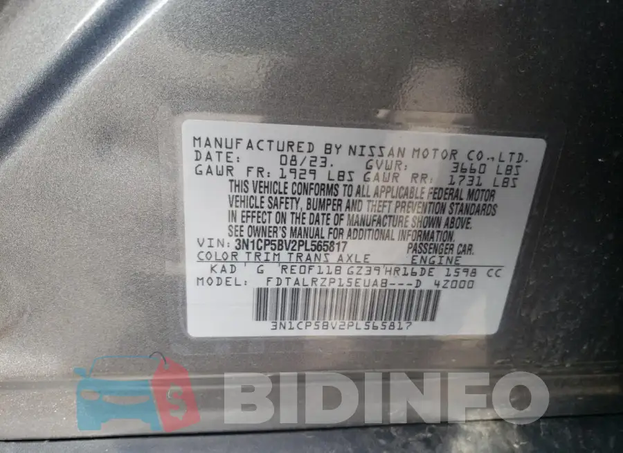 3N1CP5BV2PL565817 Photo# 12