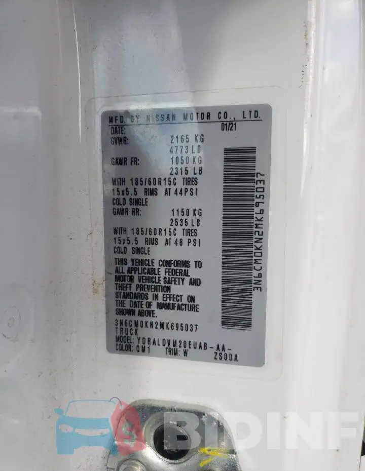 3N6CM0KN2MK695037 Photo# 13