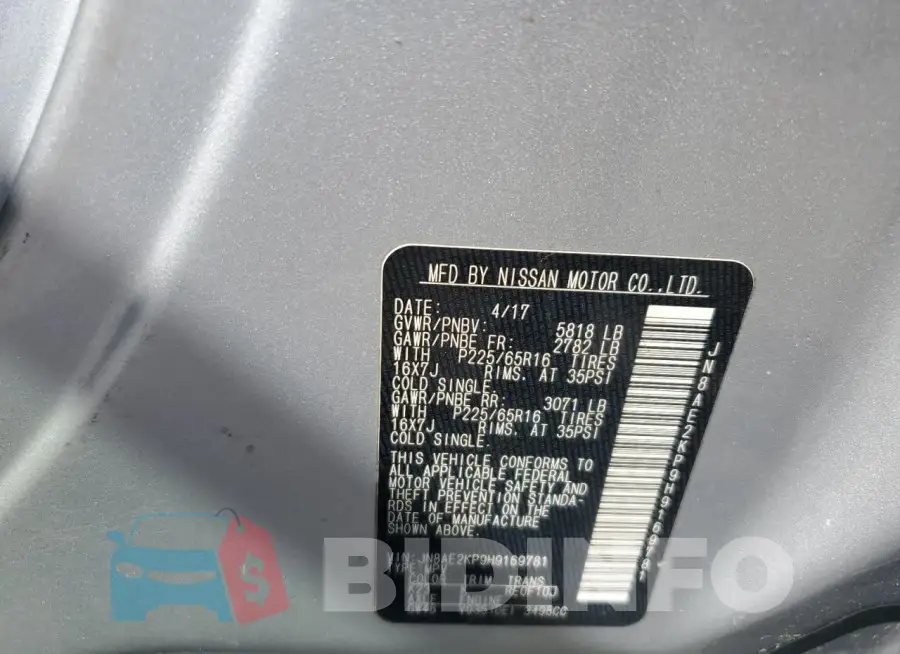 JN8AE2KP9H9169781 Photo# 13