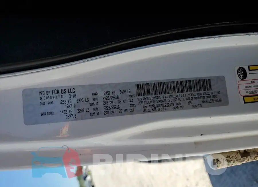 1C4BJWKG4GL232449 Photo# 12