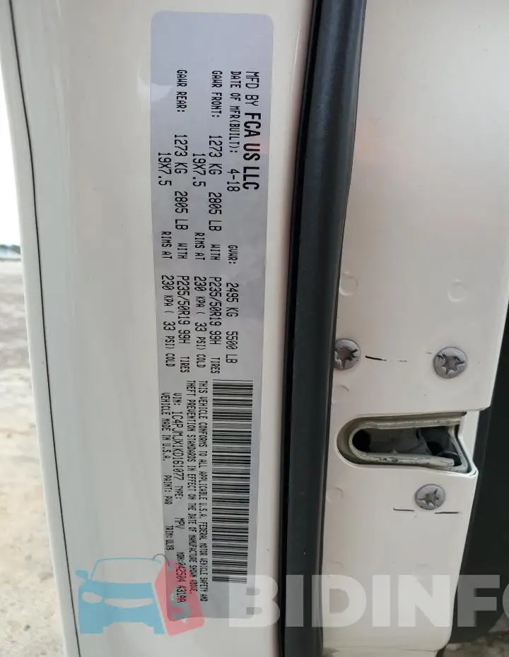 1C4PJMJX1KD161077 Photo# 13