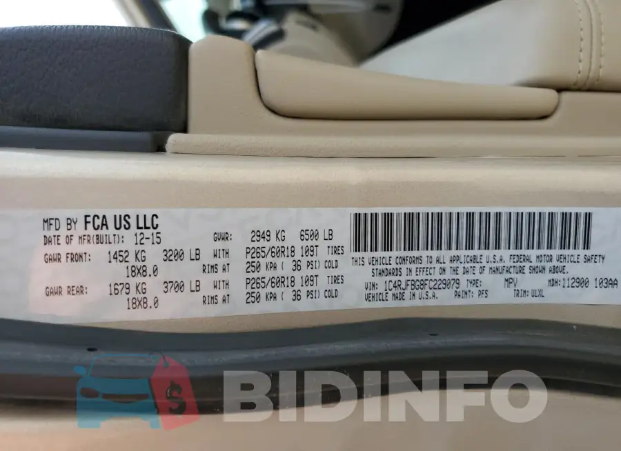 1C4RJFBG8FC229079 Photo# 13